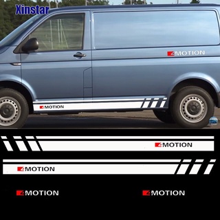 สติกเกอร์ไวนิล ลายขวาง สําหรับติดตกแต่งประตูรถตู้ VW Volkswagen Transporter T4 T5 T6 2 ชิ้น