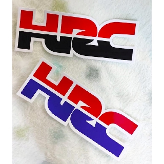 สติกเกอร์ HRC สติกเกอร์แต่งซิ่ง ตกแต่งรถยนต์ กว้าง 16.5 x สูง 6 ซม. มี 2 สีให้เลือก