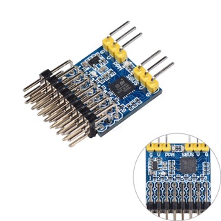 อินพุตแรงดันไฟฟ้า 3.3-20V 8CH PWM PPM SBUS ตัวแปลงโมดูลแปลงสัญญาณสําหรับตัวรับสัญญาณรีโมทคอนโทรลของโดรน RC