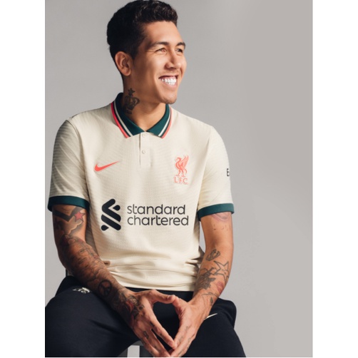 [พร้อมส่งของแท้] เสื้อ Liverpool ชุดเยือนเกรด Player สีครีม 2021-2022  เสื้อฟุตบอล เสื้อทีม ไม่แท้คื