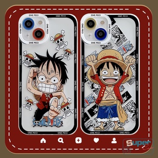 เคสโทรศัพท์มือถือแบบนิ่ม ลายการ์ตูน สําหรับ Oppo A17 A96 A15 A78 A58 A17K A3S A16K A57 A95 A16 A7 A55 A1K A76 A5S A31 A5 A9 A54 A12 A74 A15S A94 A33 A11 A12E A11K Reno 8T 8 5F 7 4F 5 6 เคสวันพีช ลูฟี่