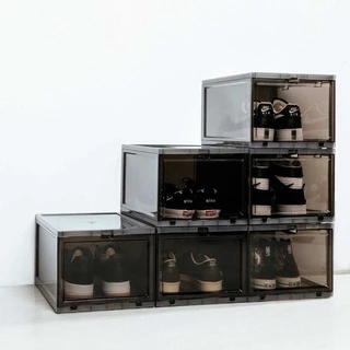 Tower Box Plus ( Black edition 6 Boxes) - กล่องรองเท้าเปิด-ปิด ได้ 2ด้าน