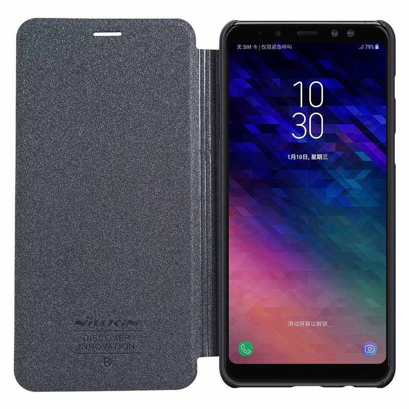 Nillkin เคส Samsung Galaxy A8 2018 แท้% เคสฝาพับ Nillkin Sparkle Leather #8