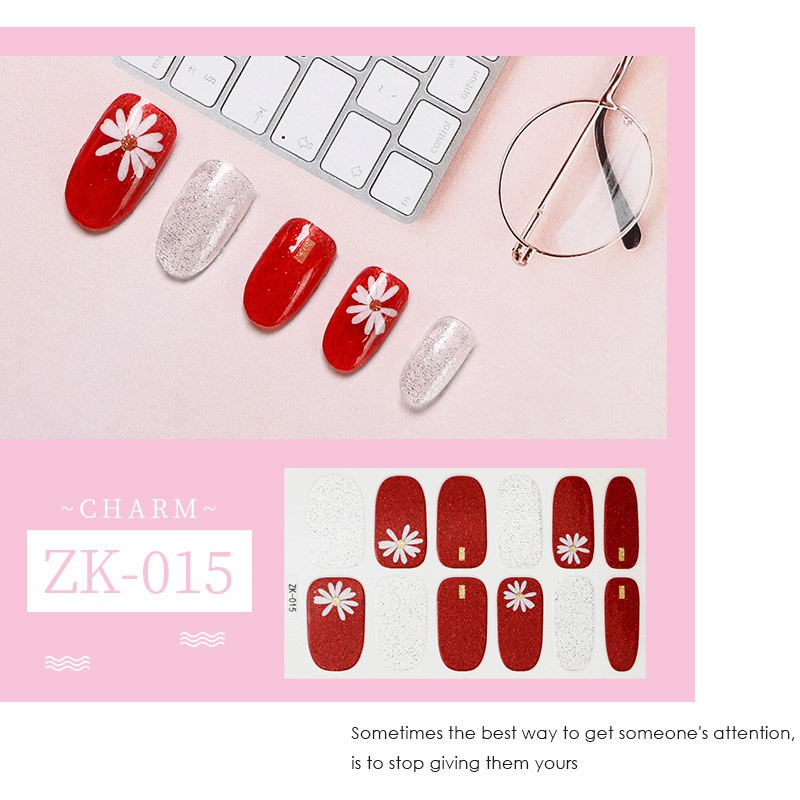 ZK สติ๊กเกอร์ติดเล็บ 3D กันน้ำ ลายน่ารัก สุดฮิต Sticker ลอกแปะได้เลย การ์ตูนสุดฮิต ลายเยอะมาก มี 32 แบบ - รูปที่ 4