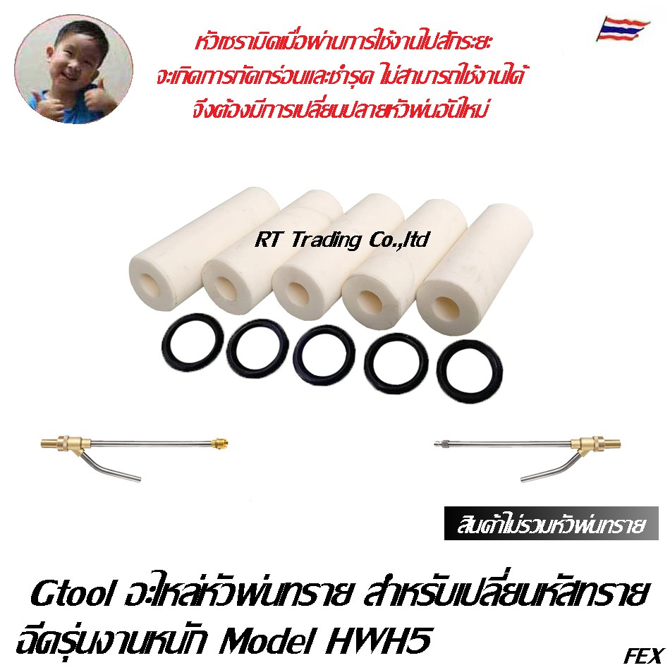 Gtool อะไหล่หัวพ่นทราย สำหรับเปลี่ยนหัวทราย ฉีดรุ่นงานหนัก Model HWH5