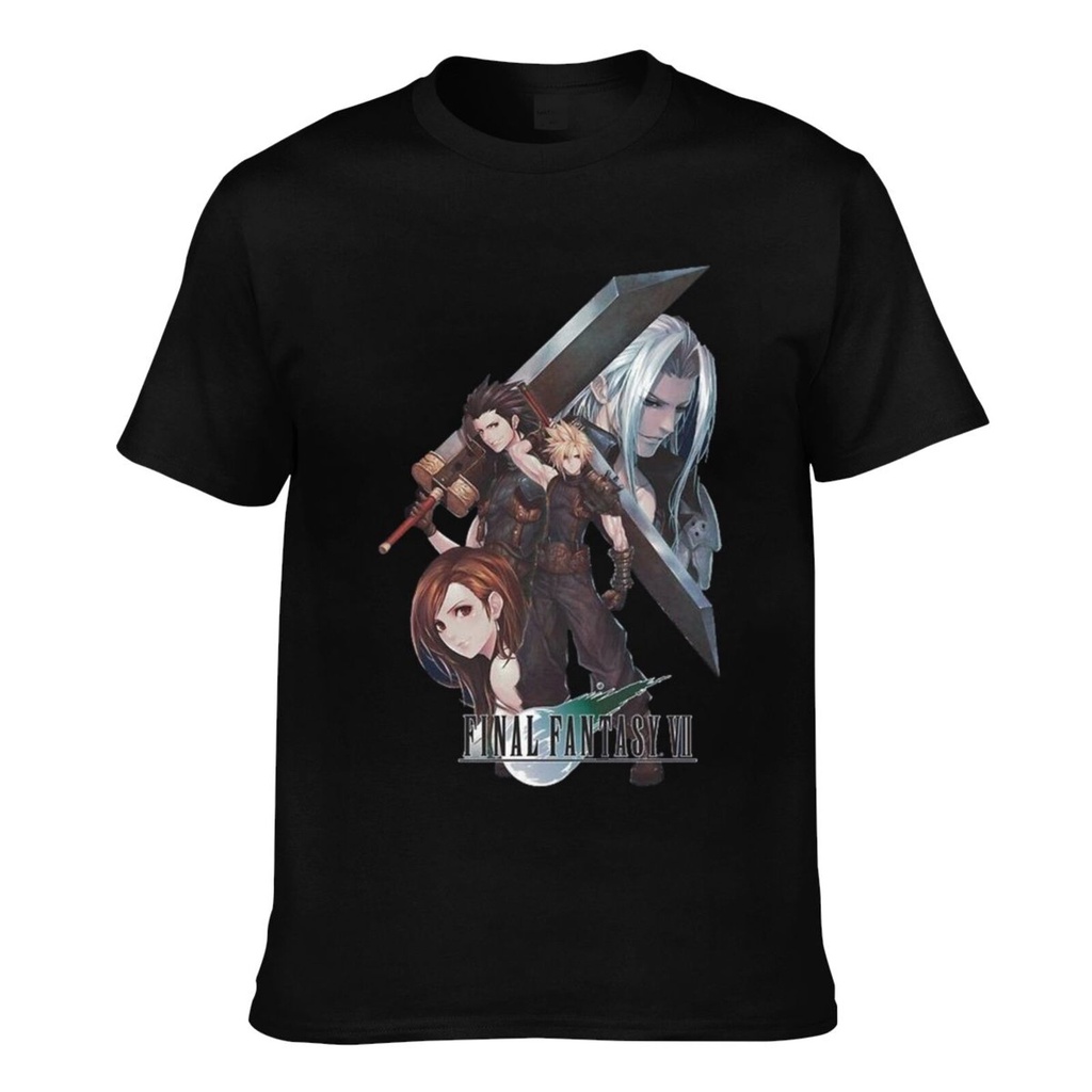 เสื้อยืดแขนสั้นผู้ชายลําลอง Final Fantasy 7