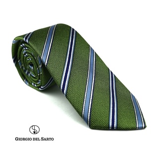 Giorgio Del Sarto Silk Necktie Green with Fabric Texture เนคไทผ้าไหมสีเขียวมีเท็กเจอร์