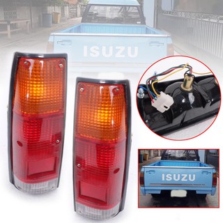 ไฟท้าย โคมไฟท้าย อีซูซุ ISUZU รุ่น KBZ KBD KB21 kb2200 RODEO faster Z ขอบดำ ข้างซ้าย + ข้างขวา 1 คู่