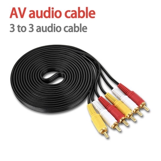 1.5M/3M Gold-Plated 3 RCA AV Audio Video Cable Male to Male