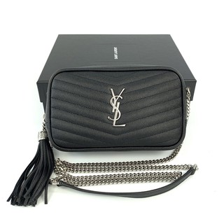 ysl lou mini bag black/silver