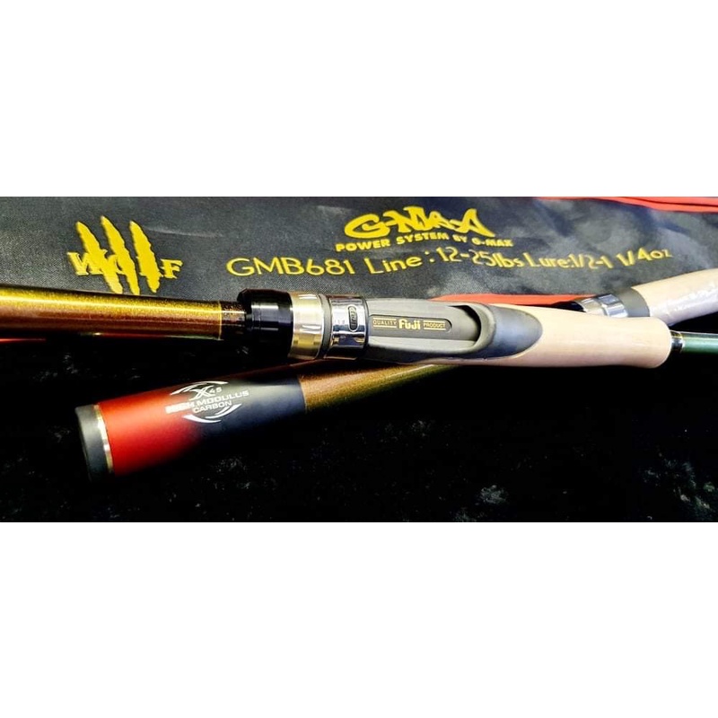 คันตีเหยื่อปลอม G-MAX WOLF ไกด์ Fuji รีลซีท Fuji ยาว 6.8”
