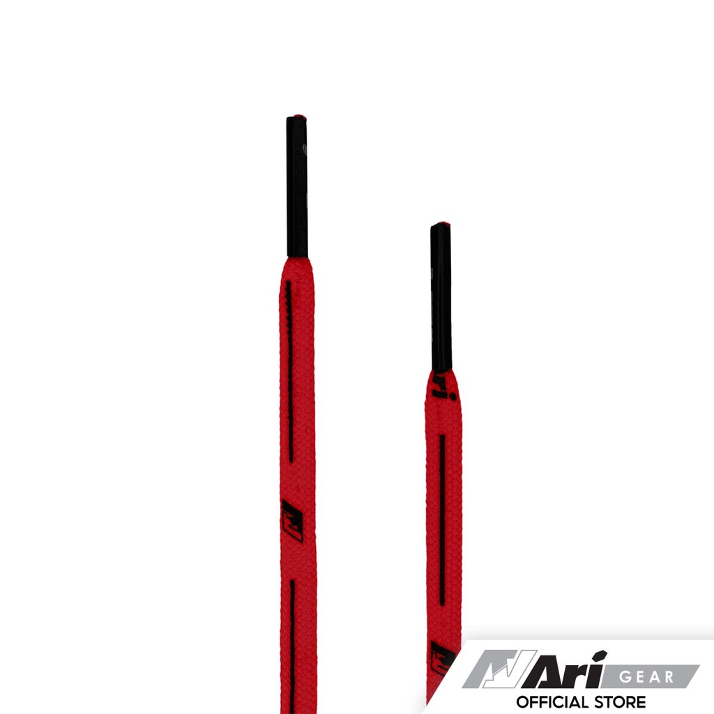 ARI COLORFUL SHOELACES - 3MM/125CM - RED (AHW1245-04) เชือกรองเท้า อาริ COLORFUL สีแดง
