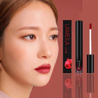 L13 Lameila lip gloss Matte ลาเมลา แบบจุ่ม กล่องดำ ลิปกลอสเนื้อแมท ติดทนนาน เพิ่มความชุ่มชื่น 6 สี