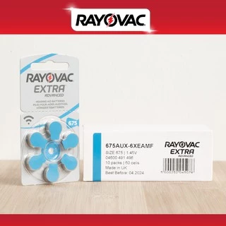 ถ่านเครื่องช่วยฟัง RAYOVAC เบอร์ 675 แพ็ค 6 ก้อน (แท้100%)
