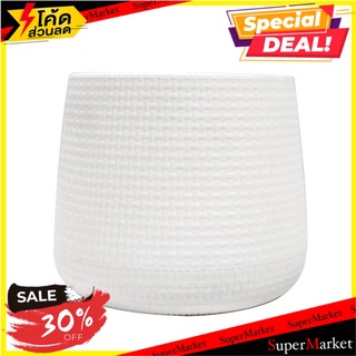 กระถางพลาสติก SPRING NELLA 17 ซม. สีขาว กระถางต้นไม้และอุปกรณ์ PLASTIC POT PLANTER SPRING NELLA 17CM WHITE อุปกรณ์ตกแต่ง