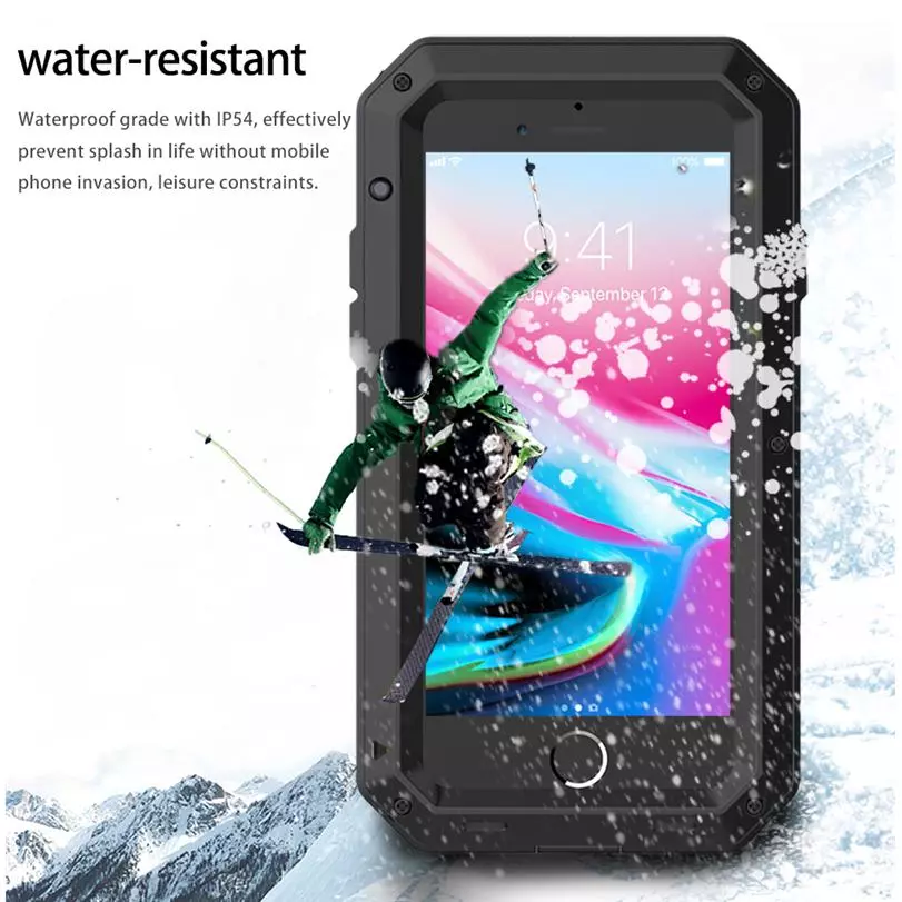 Heavy Duty Protection Doom Armorโลหะอลูมิเนียมเคสโทรศัพท์สําหรับiPhone 12 13 Mini Pro Maxกรณีกันกระแทกฝาครอบกันฝุ่น