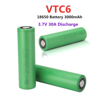 ถ่านชาร์จ 18650 3.7V 3000 MAh Li Ion 18650 แบตเตอรี่สำหรับ Us18650 Vtc6 3000 Mah สำหรับ Sony ของเล่นเครื่องมือไฟฉาย