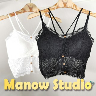 สายเดี่ยว เสื้อกล้าม บราสายเดี่ยว บราสายเดี่ยวแบบสวม สายเดี่ยวลูกไม้ 2133# Manow.studio