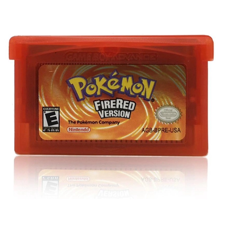 พร้อมส่ง การ์ดเกม pokemon firered fire red โปเกมอน ndsl/gbc/gbm/gba/sp สำหรับเกมบอย Game Boy Advance