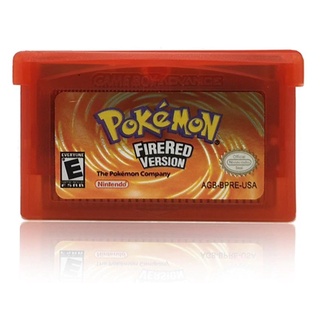 การ์ดเกม pokemon firered fire red โปเกมอน ndsl/gbc/gbm/gba/sp สำหรับเกมบอย Game Boy Advance gba pokemon emerald sapphire