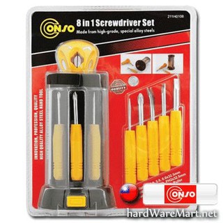 ไขควงชุด 8ตัวชุด CONSO CS762801 8in1 mini screwdriver คอนโซ่