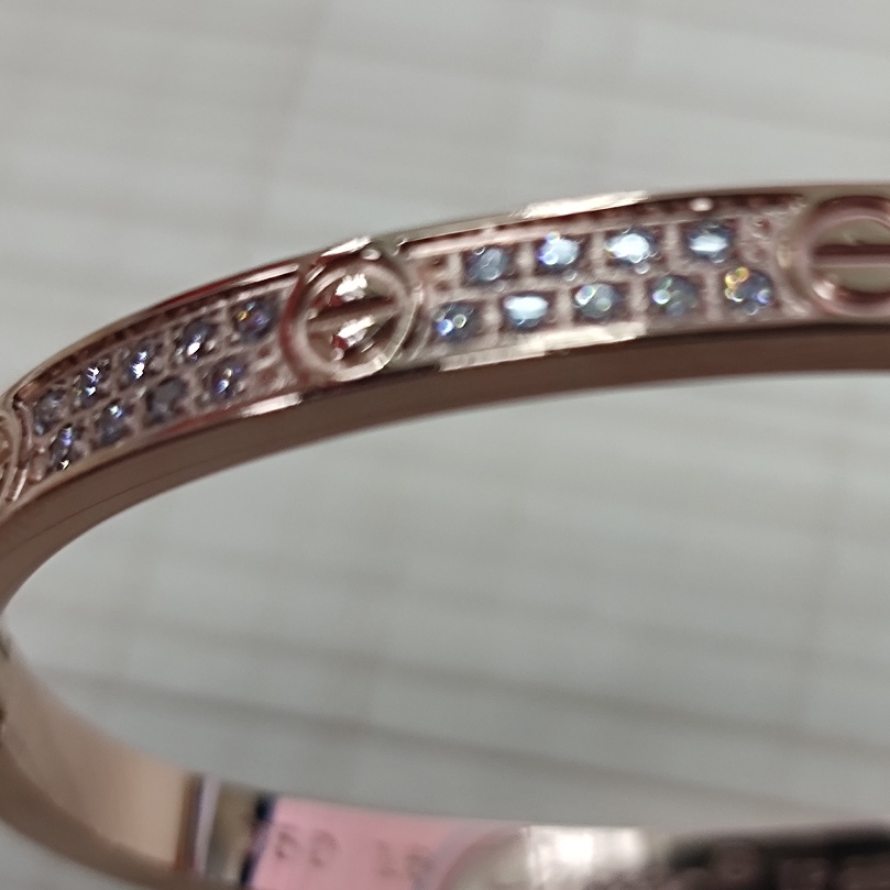 Best Seller New Love 2 ROWS DIAMOND Bracelet Small Model Pave