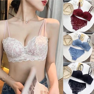 LTT09💥💥ส่งออกเร็ว1-2วันชุดชั้นในไร้โครง(ถอดสายได้) มีลายดอกส…