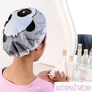 หมวกอาบน้ำ shower cap EVA คุณภาพดี ใส่สบาย กันน้ำเข้าได้ดี