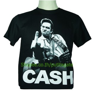 เสื้อวง Johnny Cash เสื้อไซส์ยุโรป จอห์นนี แคช PTA1114 เสื้อวงร็อค เมทัล สากล