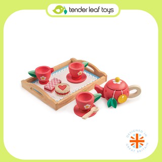 Tender Leaf Toys ของเล่นไม้ ของเล่นบทบาทสมมติ ชุดทำอาหาร ชุดน้ำชา Tea Tray Set