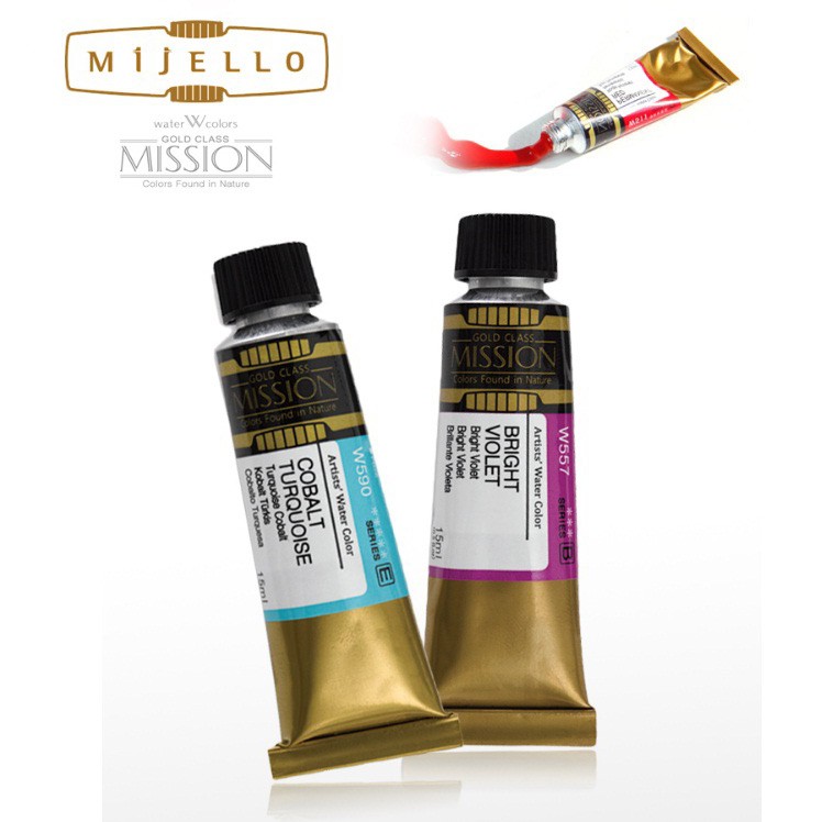 [series C 507-552 part 1/2] Mijello Mission Gold watercolours 15 ml.