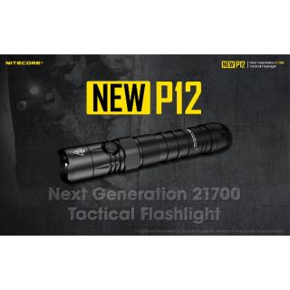 ไฟฉาย  Nitecore NEW P12  แบต21700 มาพร้อมแบตและซองแข็ง