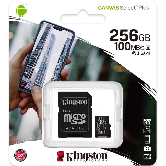 ✔ของแท้✔ 256 GB MICRO SD CARD (ไมโครเอสดีการ์ด) KINGSTON CLASS 10 (SDCS2/256GB) (SDCS2/128GB)