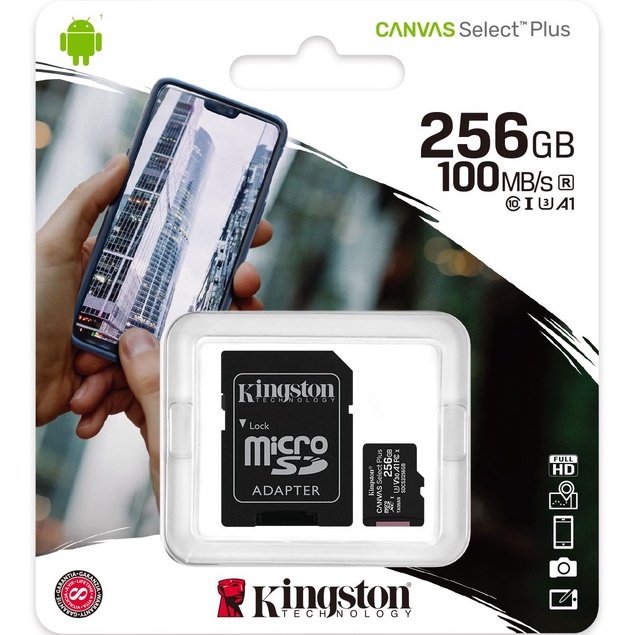 ✔ของแท้✔ 256GB MICRO SD CARD (ไมโครเอสดีการ์ด) KINGSTON CLASS 10 (SDCS2/256GB) (SDCS2/128GB)
