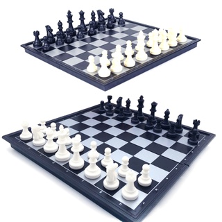 หมากรุกสากลแม่เหล็ก Black&amp;White Magnetic Chess ของเล่น เด็ก พกพาสะดวก พับเก็บได้