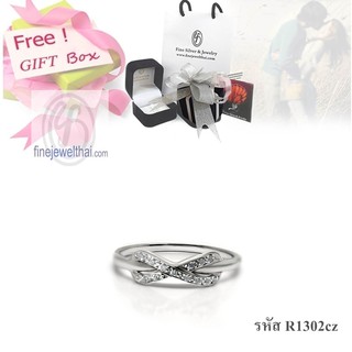 Finejewelthai แหวน แหวนเพชร เพชรสังเคราะห์ แหวนเงิน เงินแท้ - R1302cz-R1226cz-R1223cz-R1185cz