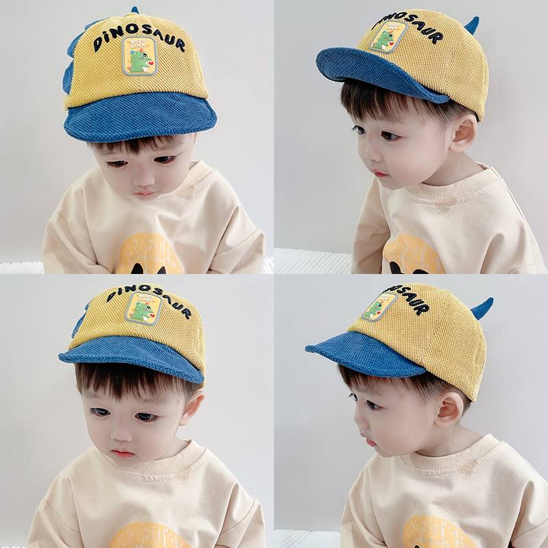 [พร้อมส่ง] หมวกเด็ก 3เดือน - 2ปี รอบหัว:48-50 cm. หมวกแก๊ปไดโนเสาร์ หมวกสำหรับเด็กผู้ชาย