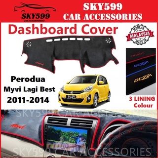 Perodua Myvi lagi best 2011-2014 แผ่นแดชบอร์ด แบบหนา กันลื่น คุณภาพสูง