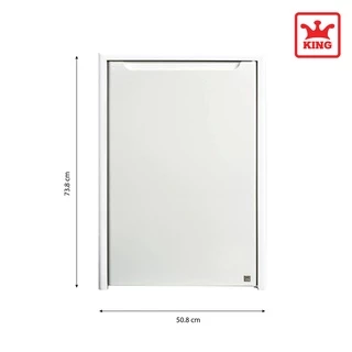 King Platinum บานซิงค์ถังแก๊สรุ่นเคิร์ฟ ขนาด50.8x73.8x8.5(สีขาว)