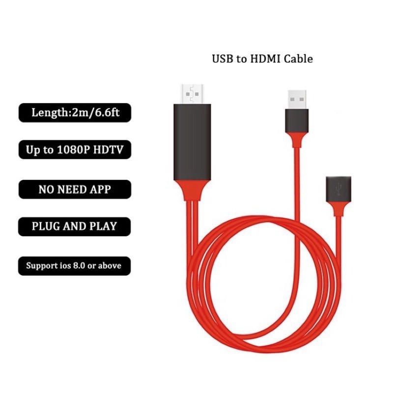 ☑☢☎สาย HDMI 3in1 สายHDMIต่อทีวี 1080P ต่อมือถือออกทีวี HDTV Mobile Phone To HDTV For iPhone/Android/