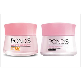 PONDS White Beauty (Day SPF30 PA++ 50g. + Night Cream 50g.) บำรุงผิวหน้าขาวใสไร้จุดด่างดำ