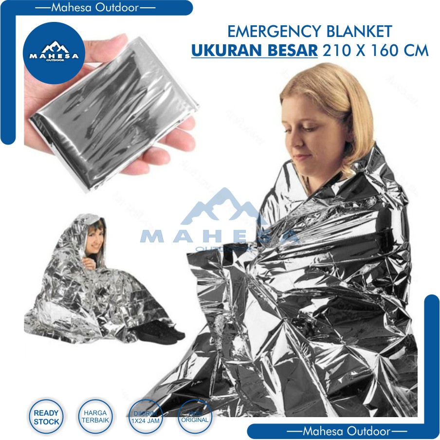 [BIG SIZE] EMERGENCY BLANKET FOIL 210X160 EMERGENCY ALUMINIUM FOIL BLANKET EMERGENCY BLANKET DAURRA 