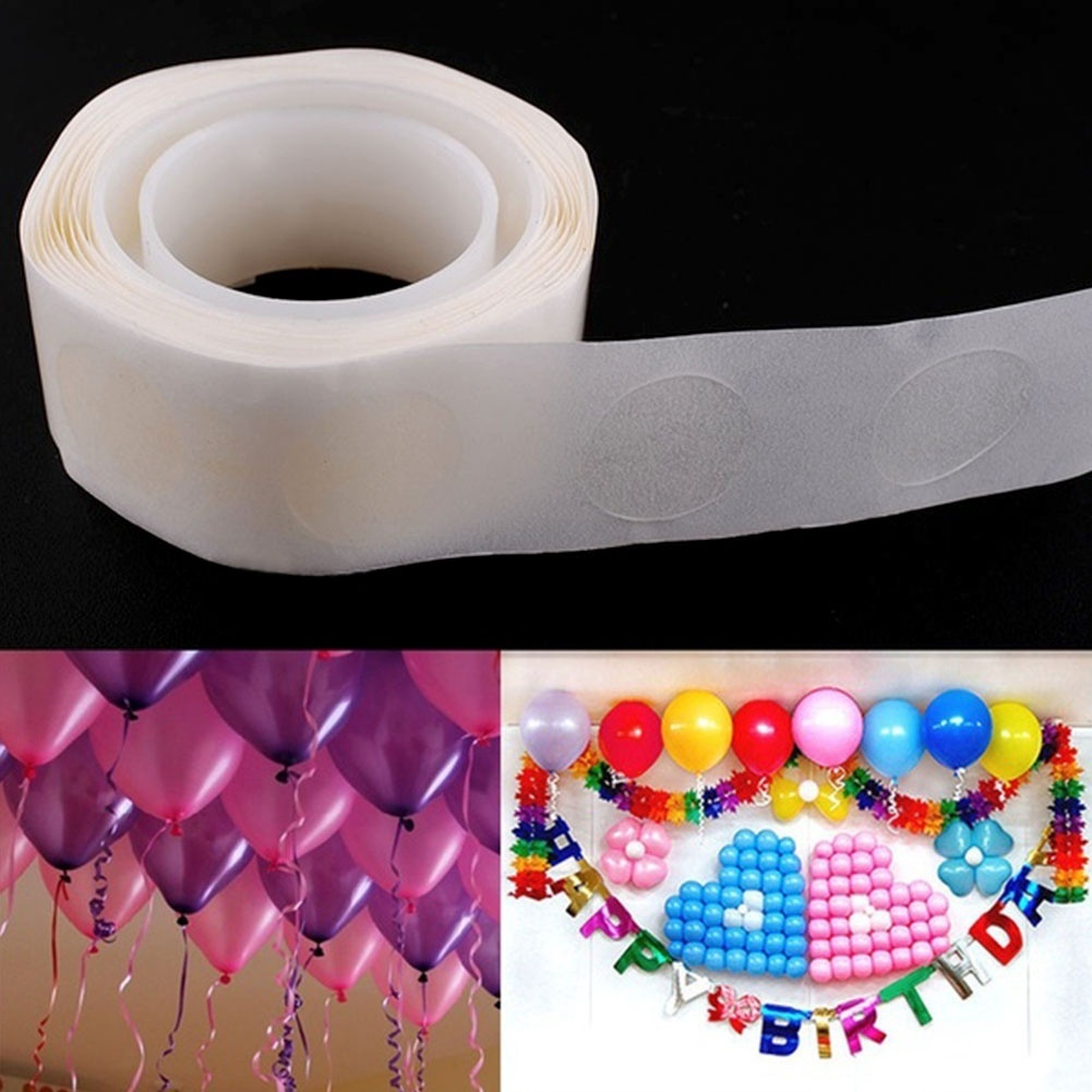 กาวติดลูกโป่ง สองด้าน ใส ลายจุด 100 จุด ติดเพดาน ผนัง / DIY ไม่มีร่องรอย สติกเกอร์ กาว แข็งแรง สําหรับตกแต่งปาร์ตี้