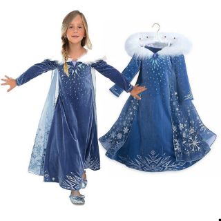 ชุดเจ้าหญิงเอลซ่า พร้อมส่ง  Frozen2 Elsa Anna Dress Olafs Adventure Christmas Cosplay
