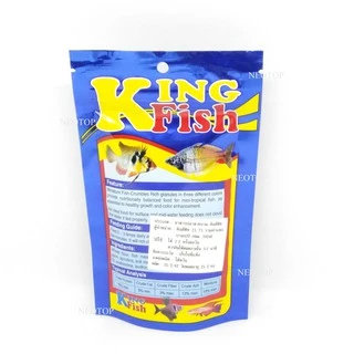 อาหารปลา คิงฟิช น้ำเงิน King Fish Mini Tropical Fish 60 G. - neotop