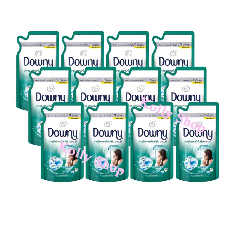 Downy ดาวน์นี่ซักผ้า สูตรตากผ้าในร่ม (ถุงเติม) 600 มล. ( 12 ถุง)