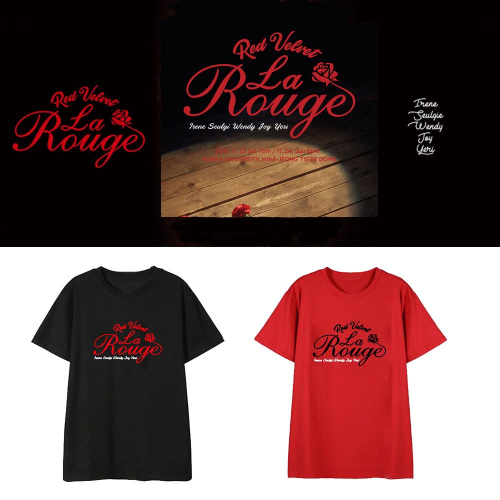 Kpop Red Velvet T-Shirt La Rouge Concerts Tee Loose Shirt For Men And Women  Fashion Tops Shopee Thailand