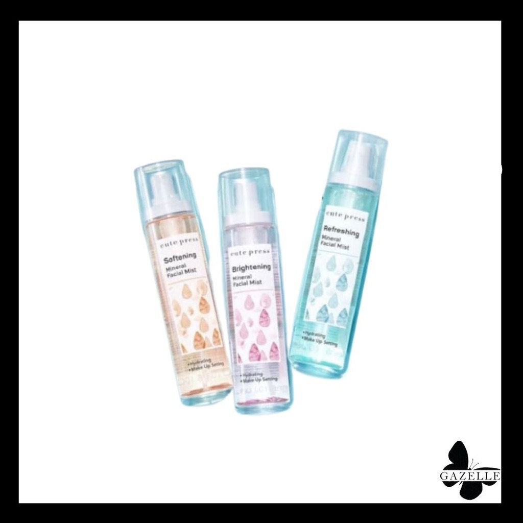 Cute Press Mineral facial mist water คิวท์เพลส สเปรย์น้ำแร่เติมความสดชื่น ช่วยเครื่องสำอางติดทนนานเป