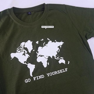 "find yourself" เสื้อยืดสกรีน สวมใส่สบาย