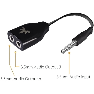 TR302-BLK 3.5mm Dual Headphone Jack Splitter
